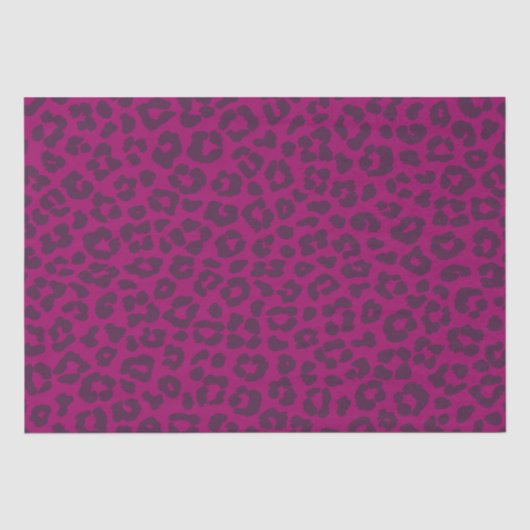 Papier Mousseline Empreinte de léopard-Magenta (Recto)