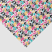 Papier Mousseline Empreinte de léopard multicolore (Détail)