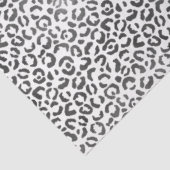 Papier Mousseline Empreinte de léopard noir blanc (Détail)