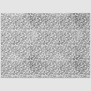 Papier Mousseline Empreinte de léopard noir blanc