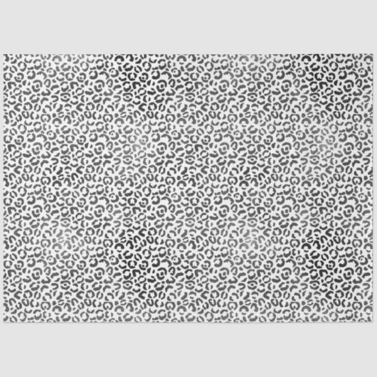 Papier Mousseline Empreinte de léopard noir blanc (Recto)