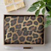 Papier Mousseline Empreinte de léopard noir Brown or (Cadeau)