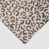 Papier Mousseline Empreinte de léopard noir et crème (Détail)