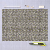 Papier Mousseline Empreinte de léopard noir or (Artisanat)