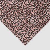 Papier Mousseline Empreinte de léopard noir rose (Détail)
