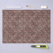 Papier Mousseline Empreinte de léopard noir rose (Artisanat)