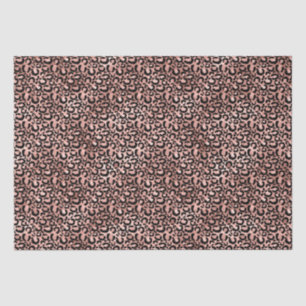 Papier Mousseline Empreinte de léopard noir rose