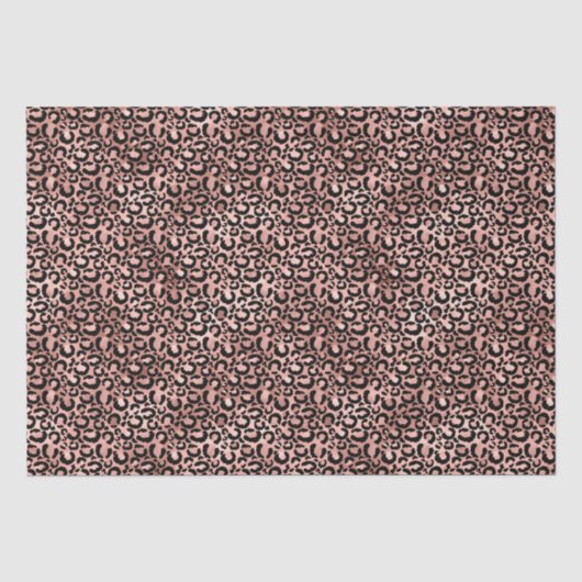 Papier Mousseline Empreinte de léopard noir rose (Recto)