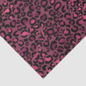 Papier Mousseline Empreinte de léopard noir rose glam (Détail)
