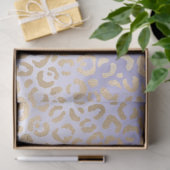 Papier Mousseline Empreinte de léopard Ombre d'or violet (Cadeau)