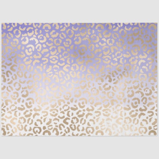 Papier Mousseline Empreinte de léopard Ombre d'or violet (Recto)