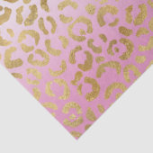 Papier Mousseline Empreinte de léopard or rose Ombre      (Détail)