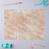 Papier Mousseline Empreinte de léopard or rose rose (Artisanat)