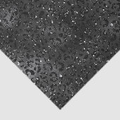 Papier Mousseline Empreinte de léopard Parties scintillant Black Fau (Détail)