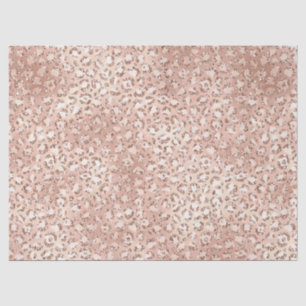 Papier Mousseline Empreinte de léopard Peach Rose Gold Blush Pink Gl
