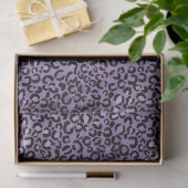 Papier Mousseline Empreinte de léopard pourpre (Cadeau)