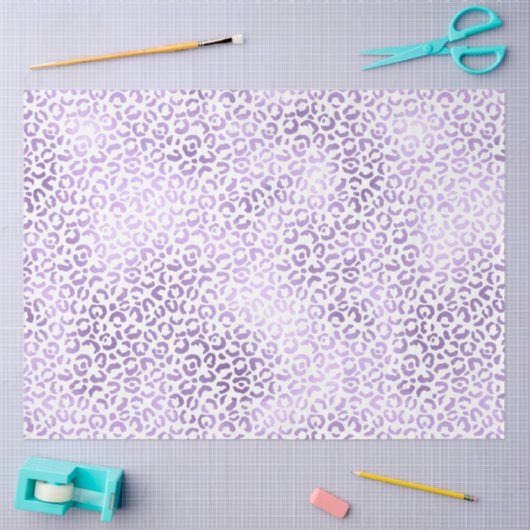 Papier Mousseline Empreinte de léopard pourpre (Artisanat)
