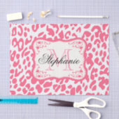 Papier Mousseline Empreinte de léopard rose (Artisanat)