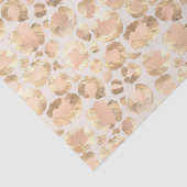 Papier Mousseline Empreinte de léopard rose blanc or chic (Détail)
