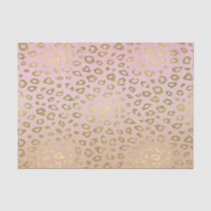 Papier Mousseline Empreinte de léopard rose d'or d'Ombre