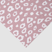 Papier Mousseline Empreinte de léopard rose et blanc (Détail)