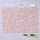 Papier Mousseline Empreinte de léopard rose et blanc (Artisanat)