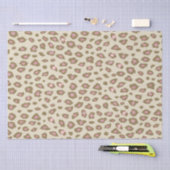 Papier Mousseline Empreinte de léopard rose et crème (Artisanat)