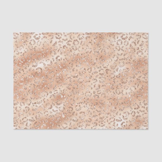 Papier Mousseline Empreinte de léopard rose Gold Faux Parties scinti (Recto)