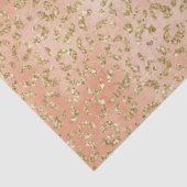 Papier Mousseline Empreinte de léopard Rose Gold Parties scintillant (Détail)