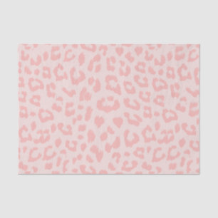 Papier Mousseline Empreinte de léopard rose pâle