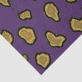 Papier Mousseline Empreinte de léopard violet et or (Détail)