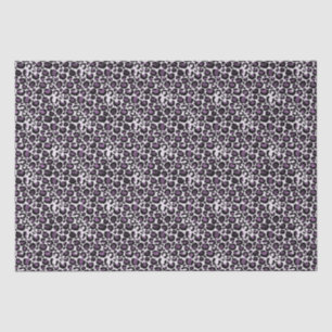 Papier Mousseline Empreinte de léopard violet noir
