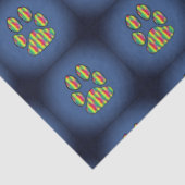 Papier Mousseline Empreinte de patte (Détail)