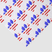 Papier Mousseline EMPREINTE DE PATTE américain du Drapeau (Détail)