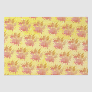 Papier Mousseline Empreinte de patte Distressed Paint Splatter Dog