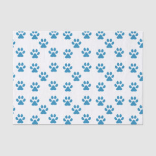 Papier Mousseline Empreintes bleues