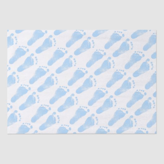 Papier Mousseline Empreintes Bleues et Blancs (Recto)