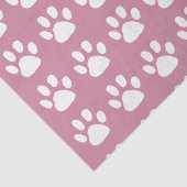 Papier Mousseline Empreintes de pas blanches de chien votre couleur (Détail)