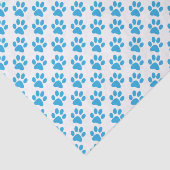 Papier Mousseline Empreintes de pattes bleus (Détail)