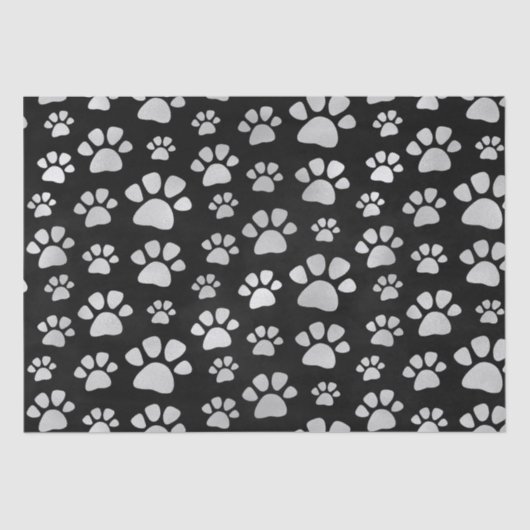 Papier Mousseline Empreintes de pattes de chat (Recto)