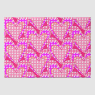 Papier Mousseline Empreintes de pattes De Chien Et Motif De Coeurs R