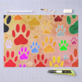 Papier Mousseline Empreintes de pattes de chiens sur Arrière - plan  (Artisanat)