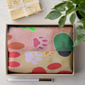 Papier Mousseline Empreintes de pattes de chiens sur Arrière - plan  (Cadeau)