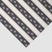 Papier Mousseline Empreintes de pattes de chiens sur Black & Antique (Détail)