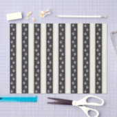 Papier Mousseline Empreintes de pattes de chiens sur Black & Antique (Artisanat)