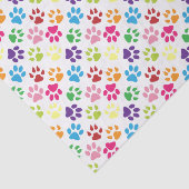 Papier Mousseline Empreintes de pattes multicolores (Détail)