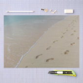 Papier Mousseline Empreintes de sable Découpage Arrière - plan Océan (Artisanat)