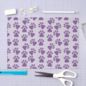 Papier Mousseline Empreintes violettes (Artisanat)