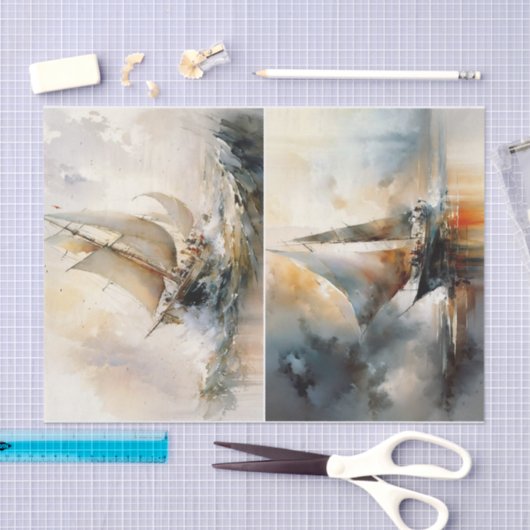 Papier Mousseline En mer (Artisanat)