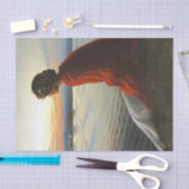 Papier Mousseline En ung Kvinde Betragter et Sankthansbål (Artisanat)